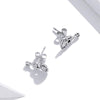 S925 Sterling Silver Retro Guitar Ear Studs Women Earrings