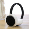 Autumn and Winter Ladies Wild Rabbit Fur Warm Earmuffs, Size:One Size(Black)