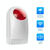90dB Wired Outdoor Siren with Blue Flashing Light (12V DC, PA-100)