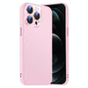 For iPhone 12 Pro Max Nano Lens Cover Liquid Silicone Phone Case(Pink)