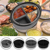 For Crockpot 6QT Slow Cooker Silicone Liners Divider Reusable Leak Proof Mats, Spec: Gray  4 Compartments