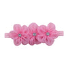Ribbon Diamond Headband Newborn Hairband Girl Flower Head Children Hair Accessories(Pink)