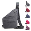Sports Casual Men Crossbody Bag Large Capacity Multi-Pocket Single Shoulder Bag, Style: Right Shoulder Leather Film (Gray)