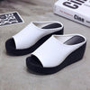 Summer Women Wedge Slippers, Size: 38(White)