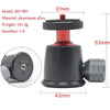 BH-901 Mini Desktop Aluminum Alloy Tripod Mini Ball Head 360 Degree Pan 90 Degree Tilt Tripod