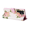 For Samsung Galaxy S23 Ultra 5G Bronzing Painting RFID Leather Phone Case(Rose Flower)