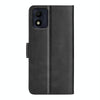 For Alcatel 1B 2022 Dual-side Magnetic Buckle Horizontal Flip Leather Phone Case(Black)
