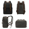 Business Large Capacity Canvas Backpack Outdoor Leisure Travel Computer Bag(Coffee)