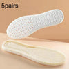 5pairs  Highly Elastic Boost Particles Warm Insoles Plush Insoles, Size: 39(Beige)