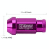 D1 Spec P1.5 M12x1.25 Racing Wheel Nut, Length: 50mm(Purple)
