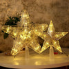 Christmas Tree Top Light LED Glowing Star Lights, Size: Large Battery Model(Warm White)