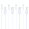 4 PCS HAWEEL 1m High Speed 8 pin to USB Sync and Charging Cable Kit for iPhone, iPad(White)