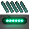 5 PCS MK-093 Car / Truck 6LEDs Side Marker Indicator Lights Bulb Lamp (Green Light)