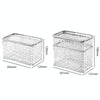 Bathroom No-Punch Tissue Organizer Household Wall Mounted Tissue Box, Color: Transparent Gray Dual Layer