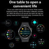 HDT MAX 1.60 inch Black Dial Leather Band IP68 Waterproof Smart Watch Support Bluetooth Call(Black)