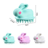 2 PCS Cute Rabbit Shaped Silicone Shampoo Brush(White)