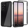 For Samsung Galaxy S21 Ultra 5G C1 2 in 1 Shockproof TPU + PC Protective Case with PET Screen Protector(Black)