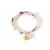 Adjustable Pink Flower Cat & Dog Collar with Bell (S, 17-32cm)