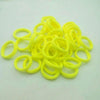 20pcs / Pack Girls Kids Rubber Bands Ponytail Holder Elastic Hair Bands(Fluorescent Yellow)