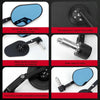 Motorcycle Aluminum Alloy Foldable Rearview Mirror(Black)