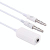 3.5mm Female to 3.5mm Male Microphone Jack + 3.5mm Male Earphone Jack Adapter Cable for Apple Computer, Length: 78cm(White)