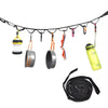 Outdoor Camping Tents Storage Clothesline 19 Ring Wild Camp Straps Lanyard, Length: 4.3m(Black)