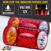 MK-231 12V Trailer Truck Car Straw Hat Lamp Beads Taillights(Red)
