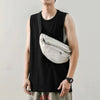 Men Summer Outdoor Vest Basketball Fitness Sports Sleeveless Crew Neck Shirt, Size: XXL(White)