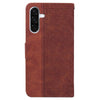 For Samsung Galaxy A26 5G Geometric Embossed Leather Phone Case(Brown)