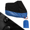 190T Motorcycle Rain Covers Dustproof Rain UV Resistant Dust Prevention Covers, Size: L(Black and Dark Blue)