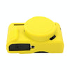 For Canon PowerShot G7 X Mark II / G7X2 Soft Silicone Protective Case with Lens Cover(Yellow)
