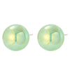 E2209-10 Green Round Beads Stud Earrings Jewelry
