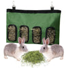 Pet Rabbit Guinea Pig Hanging Feeding Hay Storage Bag, Specification: Rose Red Two-hole