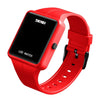 SKMEI 1541 Fashion Led Watch Square Couple Model Waterproof Electronic Watch Silicone Watch(Red)
