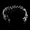 Fashion Leaves Bridal Hair Accessories Handmade Crystal Hair Jewelry Wedding Headband Headpiece for Women(Silver)