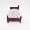 1:12 Mini House Toy Pocket Furniture Simulation Single Bed(Mahogany)