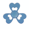 Fidget Spinner Toy Stress Reducer Anti-Anxiety Toy for Children and Adults, 2 Minutes Rotation Time, Steel R188 Beads Bearing + Zinc Alloy Material, Three Leaves Heart Flower Shape(Blue)