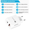TE-PD01 PD 20W + QC3.0 USB Dual Ports Quick Charger with Indicator Light, EU Plug(Black)