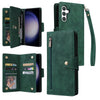 For Samsung Galaxy S25 5G Rivet Buckle 9 Cards Three Fold Leather Phone Case(Green)