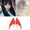 1pair Halloween Elf Latex Ears Cosplay Props, Size: 12cm(Red)
