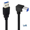 JUNSUNMAY USB 3.0 A Male to USB 3.0 B Male Adapter Cable Cord 1.6ft/0.5M for Docking Station, External Hard Drivers, Scanner, Printer and More(Left)