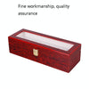 Wooden Baking Paint Watch Box Jewelry Storage Display Box(10-bit Black + Rice Matte)