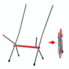 CLS Outdoor Folding Chair Heightening Portable Camping Fishing Chair(Black)