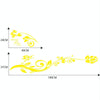 2 PCS/Set D-251 Butterfly Love Flowers Pattern Car Modified Decorative Sticker(Yellow)