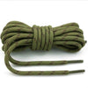 2 Pairs Round High Density Weaving Shoe Laces Outdoor Hiking Slip Rope Sneakers Boot Shoelace, Length:160cm(Army Green-Brown)