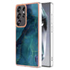 For Samsung Galaxy S25 Ultra 5G Electroplating Marble Dual-side IMD Phone Case(Green 017)