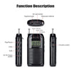 K-605 Portable FM / AM / SW Full Band Stereo Radio, Support TF Card (Black)