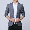 Men Casual Suit Self-cultivation Business Blazer, Size: M(Gray)