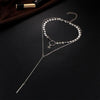 Simple Sexy Handmade Sequins Star Tassels Circle Clavicle Chain Long Pendant Double-layer Chain(Silver)