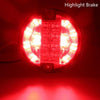 4 Inch 20 LEDs10-30V Wide Pressure Truck Tail Light 20LED Round Truck Tail Light Bread Light(Yellow)